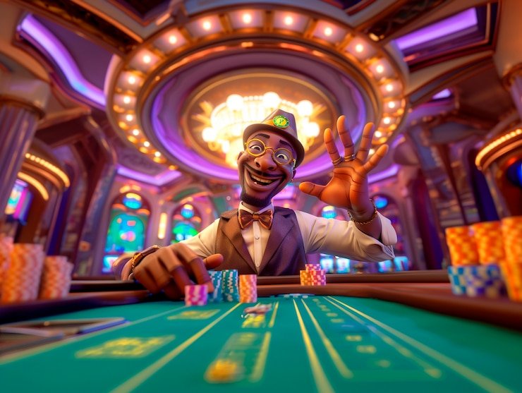 Ilustrasi pengguna menikmati hiburan sports dan casino setelah pendaftaran akun selesai
